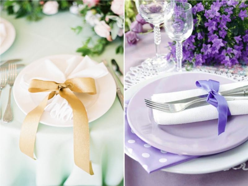 Decor napkins ribbons