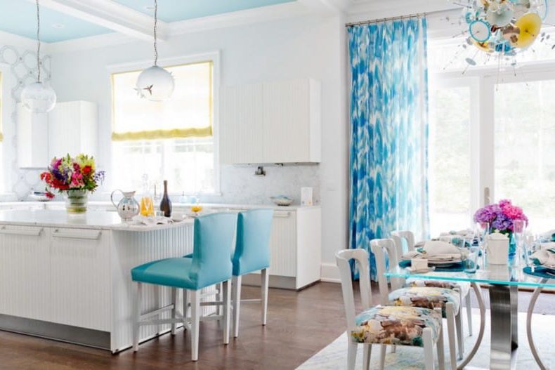 Blue Ceiling Kitchen