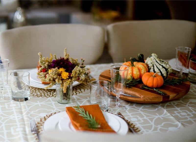 Autumn table setting