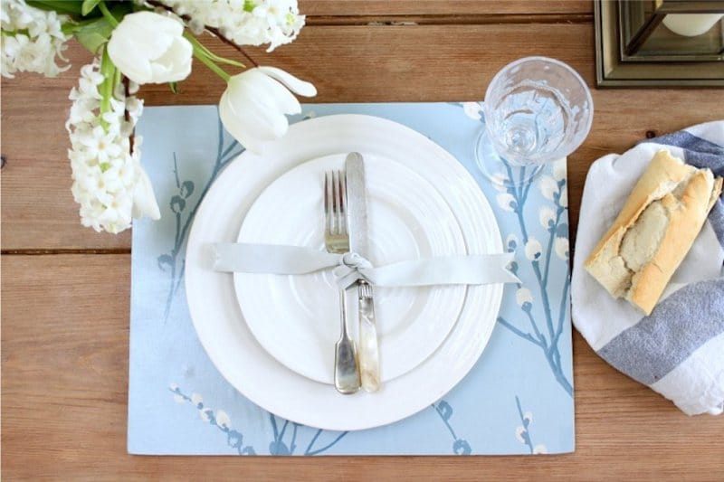 Spring table setting for birthday