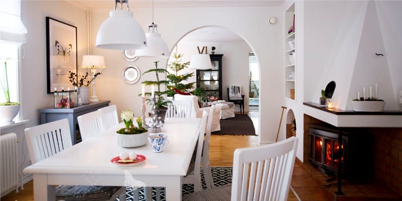 Round arch in the interior of the kitchen