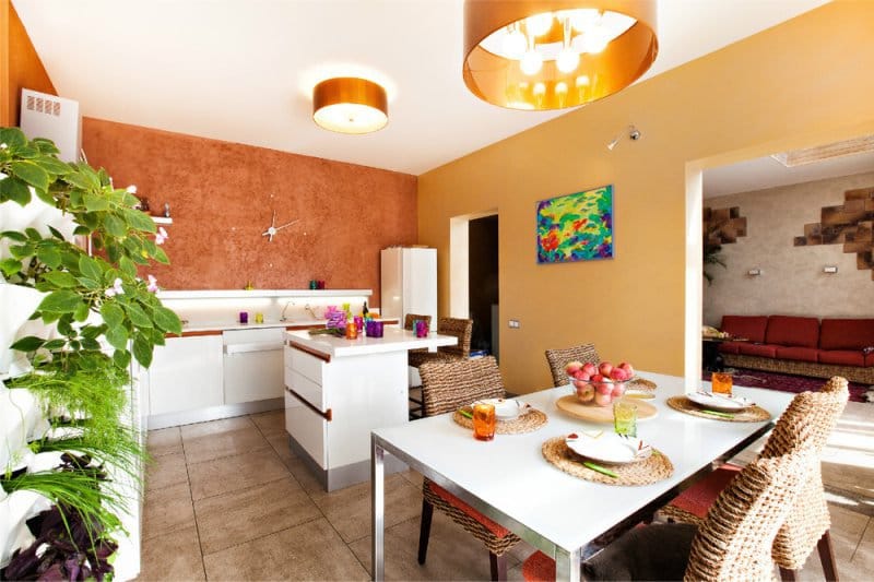 Orange Mediterranean Kitchen