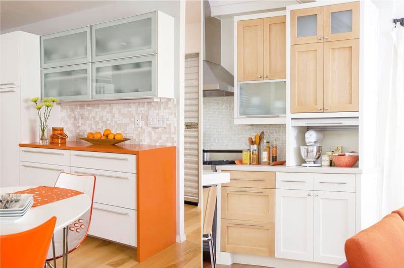 Plateau orange et accessoires à l'intérieur