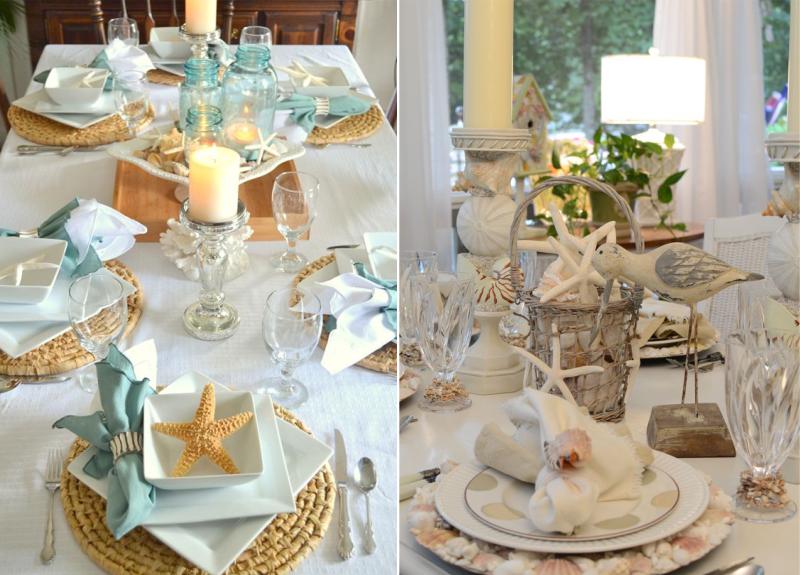 Table setting in nautical style