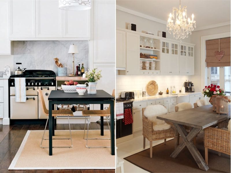 Lint-free carpet in the kitchen interior