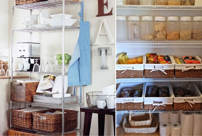 Ideas for using baskets in the kitchen