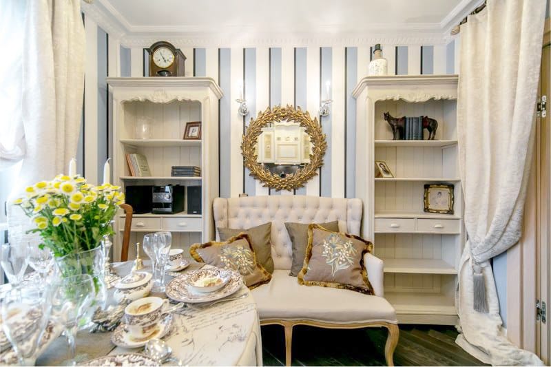 Rack Buffet in a classic style in the interior of the kitchen