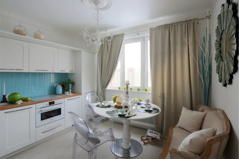 Kitchen interior in bright colors.