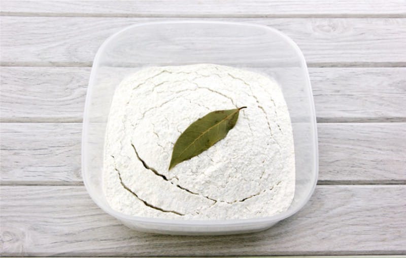 Bay leaf to protect the flour from insects