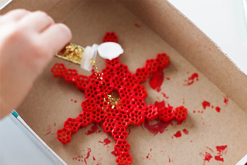 Décor flocon de pâtes paillettes