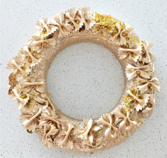 Christmas pasta wreath