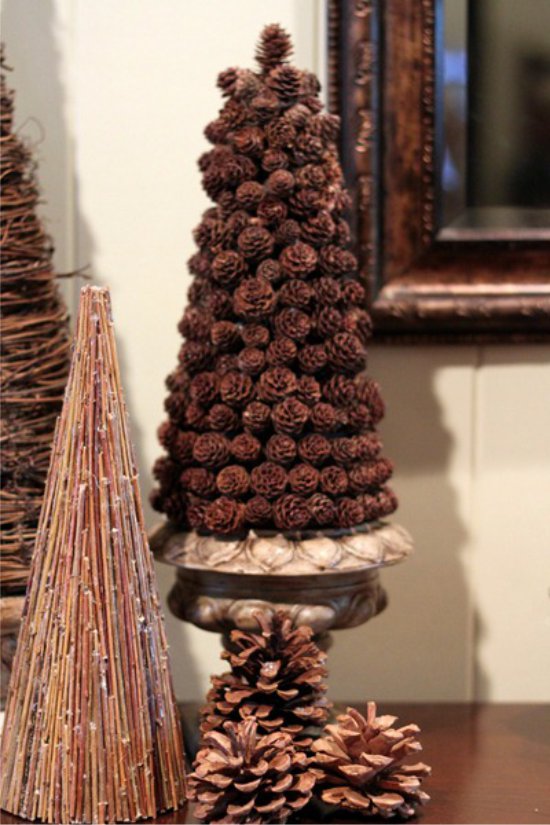 Christmas tree of small cones