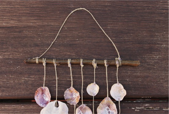 How to make wind music from seashells