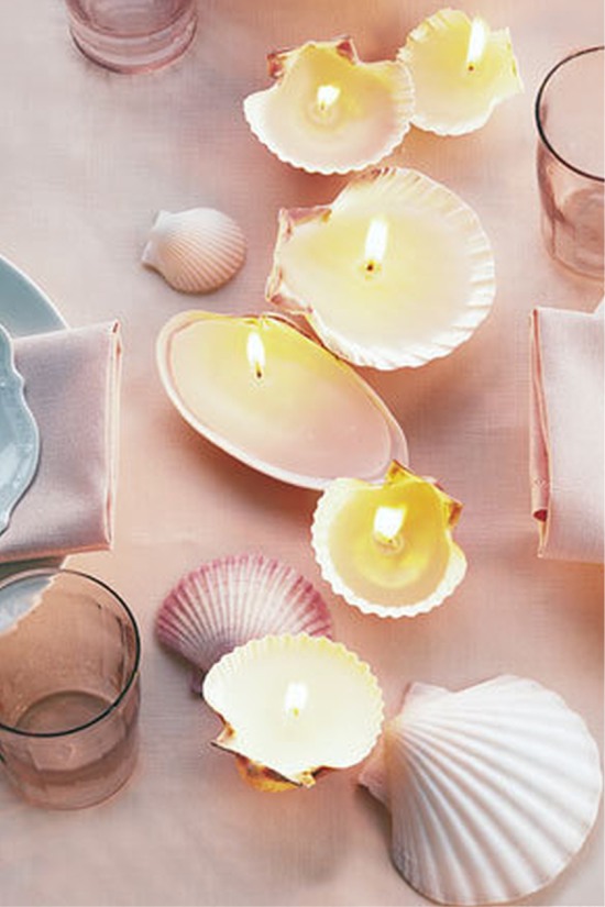 Seashell mini candles