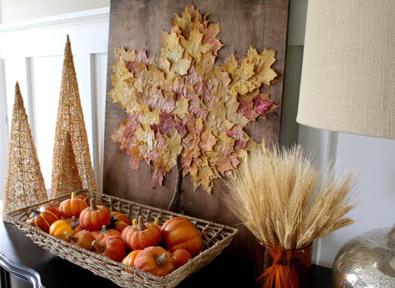 Autumn leaf panel