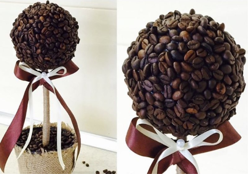 Koffie topiary - eindproduct