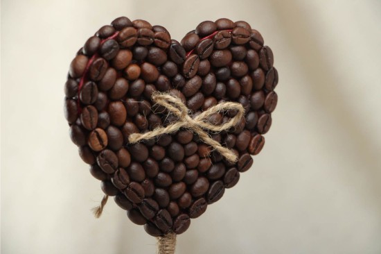 Coffee beans valentine card