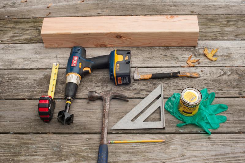 Matériaux et outils pour la fabrication de chandelier en bois