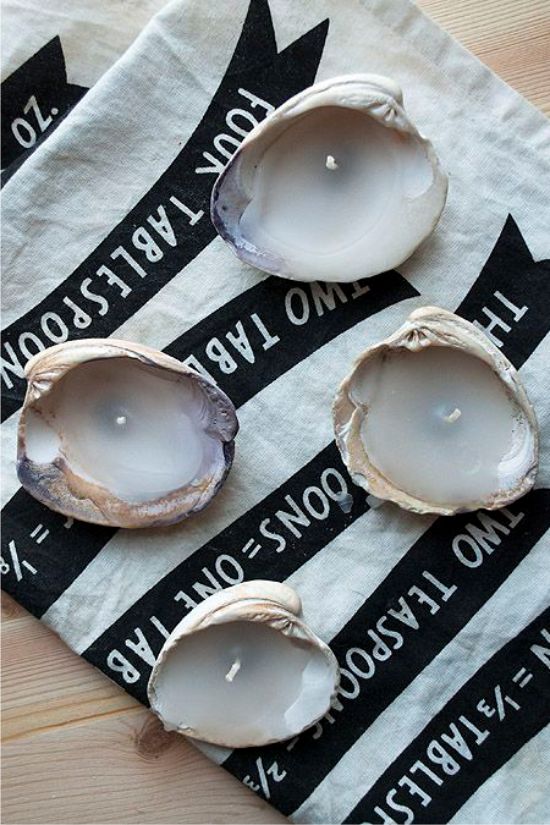 Seashell mini candles