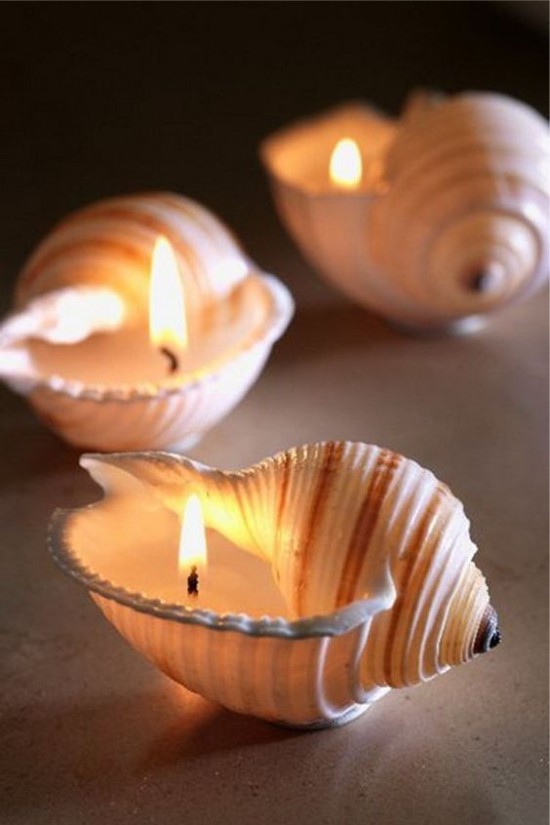 Seashell mini candles