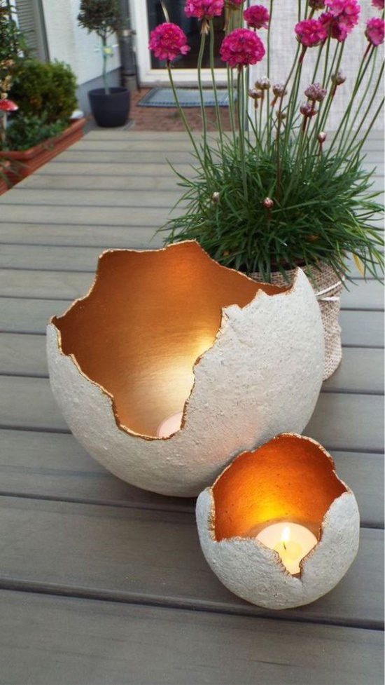 Gypsum Candle Holders