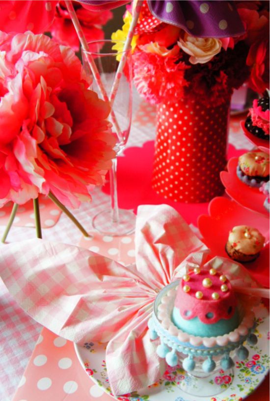 Butterflies from napkins in the table setting