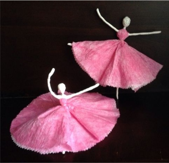 Ballerina from napkins