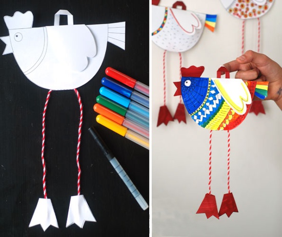 Children's crafts in the form of cockerels - instructions