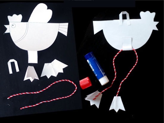 Children's crafts in the form of cockerels - instructions