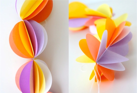 Paper ball garland