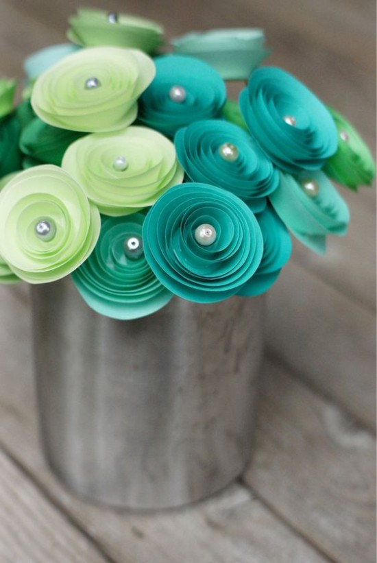 Bouquet of paper roses