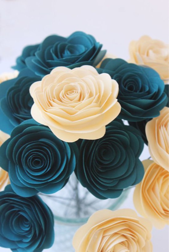 Bouquet of paper roses