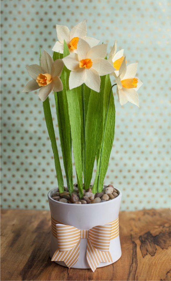 Paper Flowers in a Pot