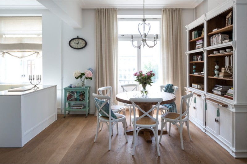 Interior of a 30-meter kitchen-dining-living room