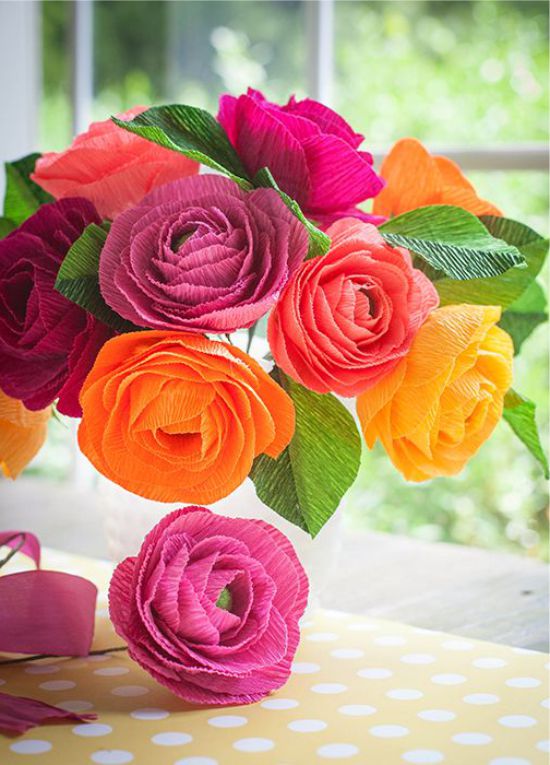 ranunculus กระดาษลูกฟูก