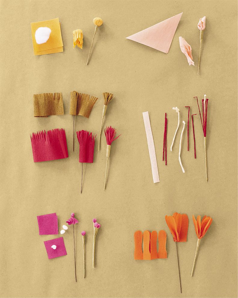 Techniques for making cores of artificial flowers made of corrugated paper