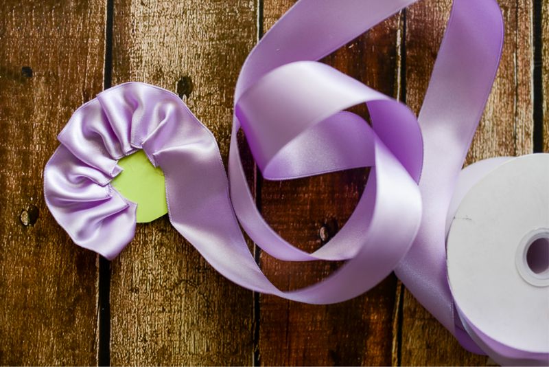 Ribbon and paper flower