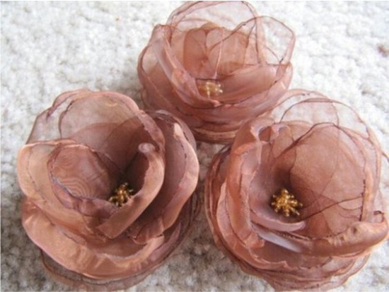 Organza blomster