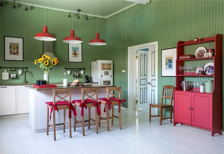 Kitchen in a private house in country style