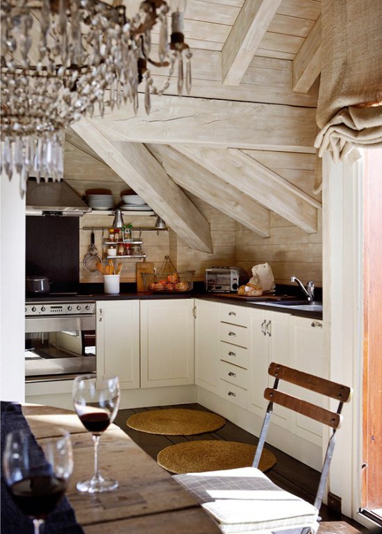 Kitchen in the attic