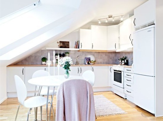 Kitchen in the attic