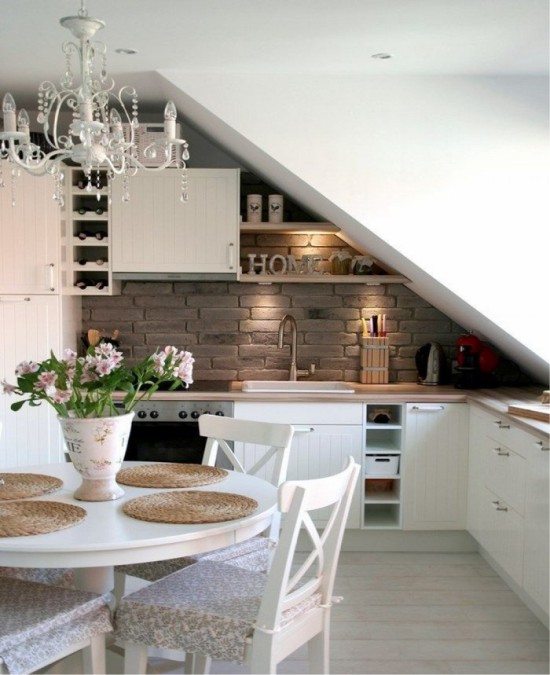 Kitchen in the attic