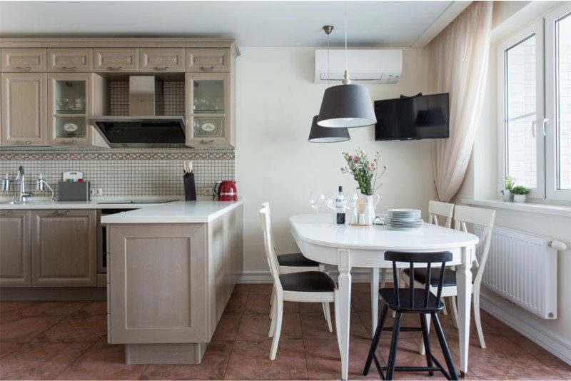 Beige Provence style kitchen