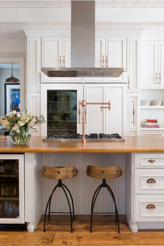 The interior of the kitchen in the style of American classics