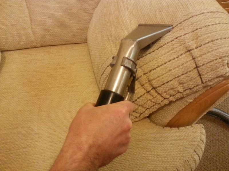 Vacuuming upholstery