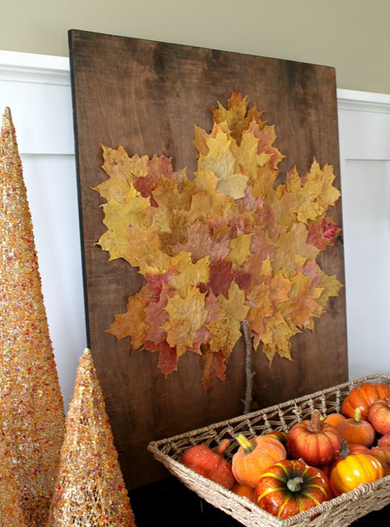 Autumn leaf panel