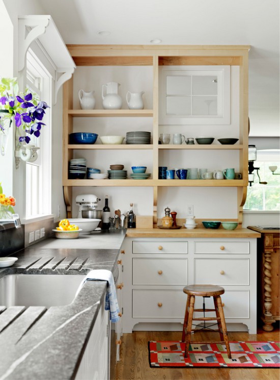 Shelves for storing dishes