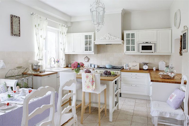 Bright Provence style kitchen