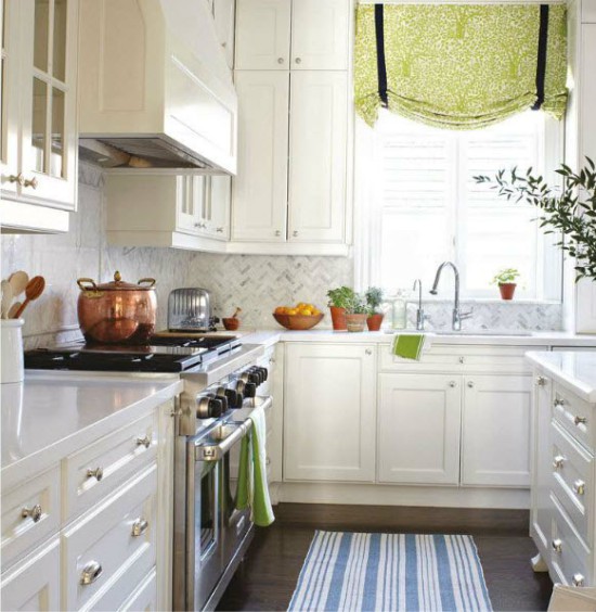 Textiles in the interior of the kitchen