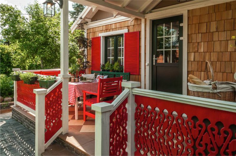 Terrasse avec cuisine d'été